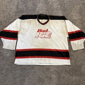 Vintage Bauer‎ Bud Ice Beer NHL Hockey Jersey Size Mens XXL 69 Budweiser